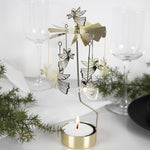 Flying Angel Tea Light Carousel, Gold, 24cm (8605535142175)