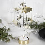 Flying Angel Tea Light Carousel, Gold, 24cm (8605535142175)