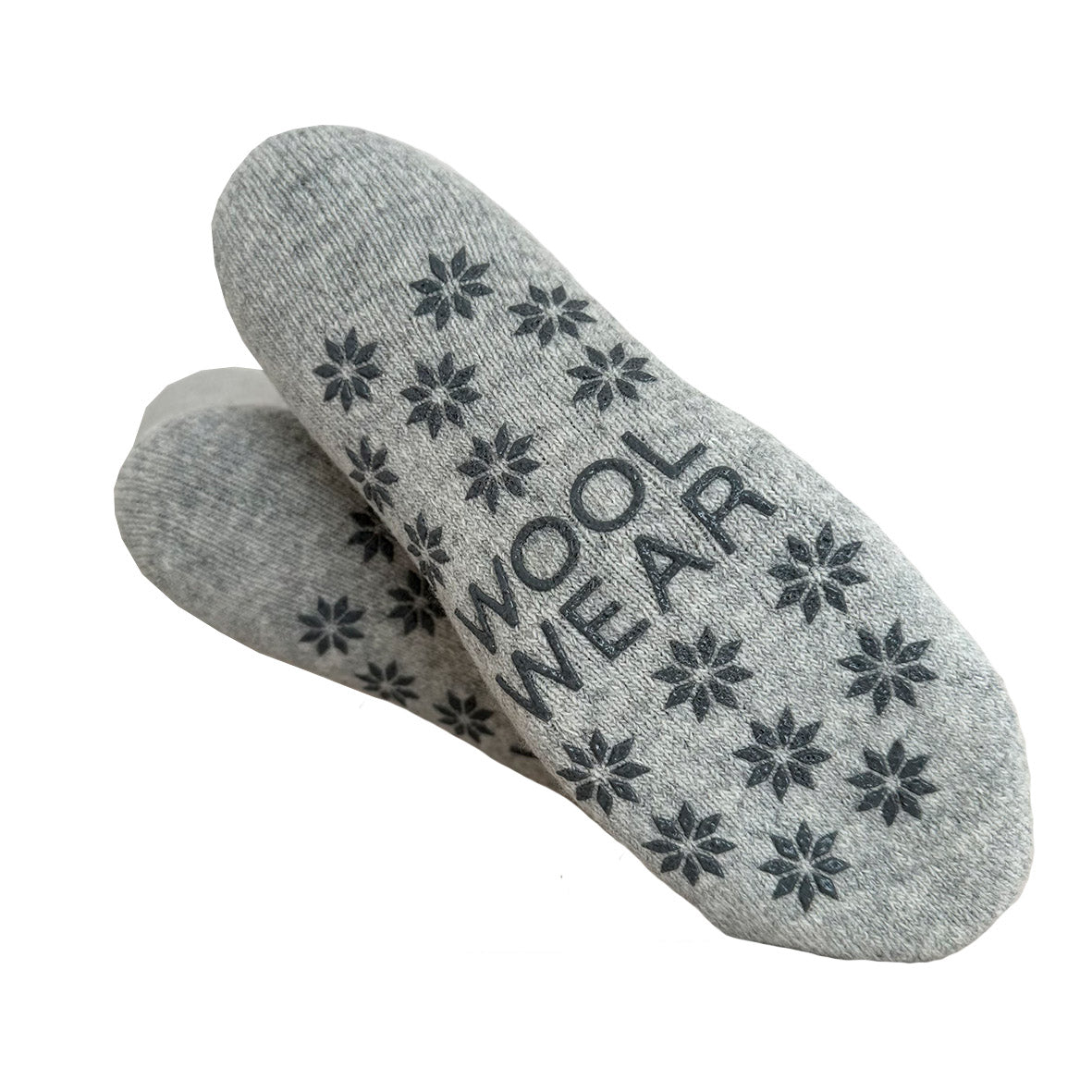 Snowflakes Anti-Slip Wool Socks, Grey (6811606777921)