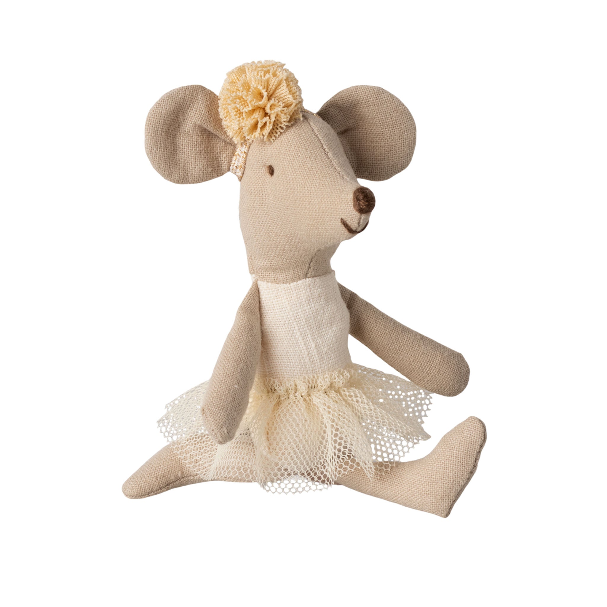 Maileg Ballerina Mouse Littele Sister, Off-White ETA October 2024 (9388687261983)