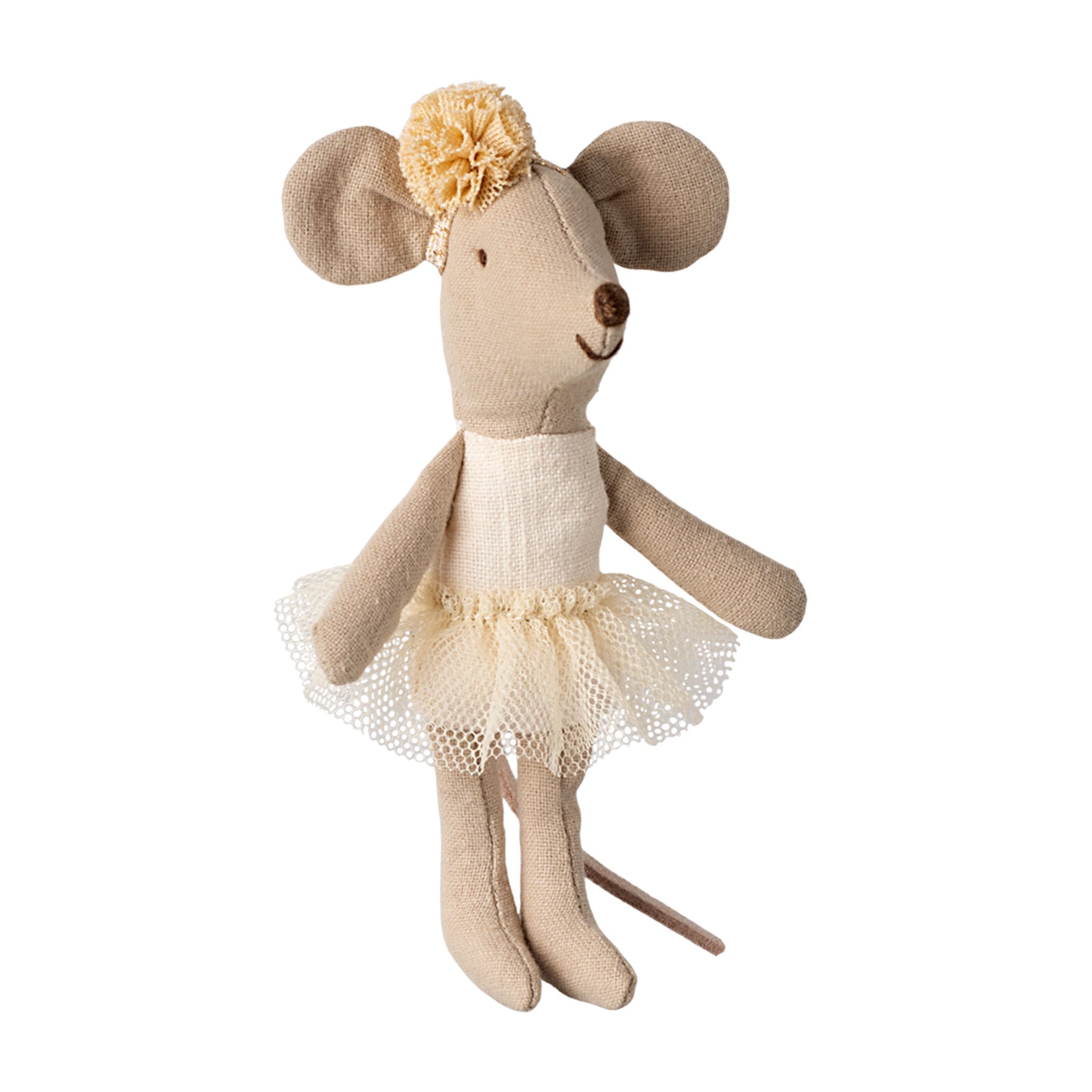 Maileg Ballerina Mouse Littele Sister, Off-White ETA October 2024 (9388687261983)