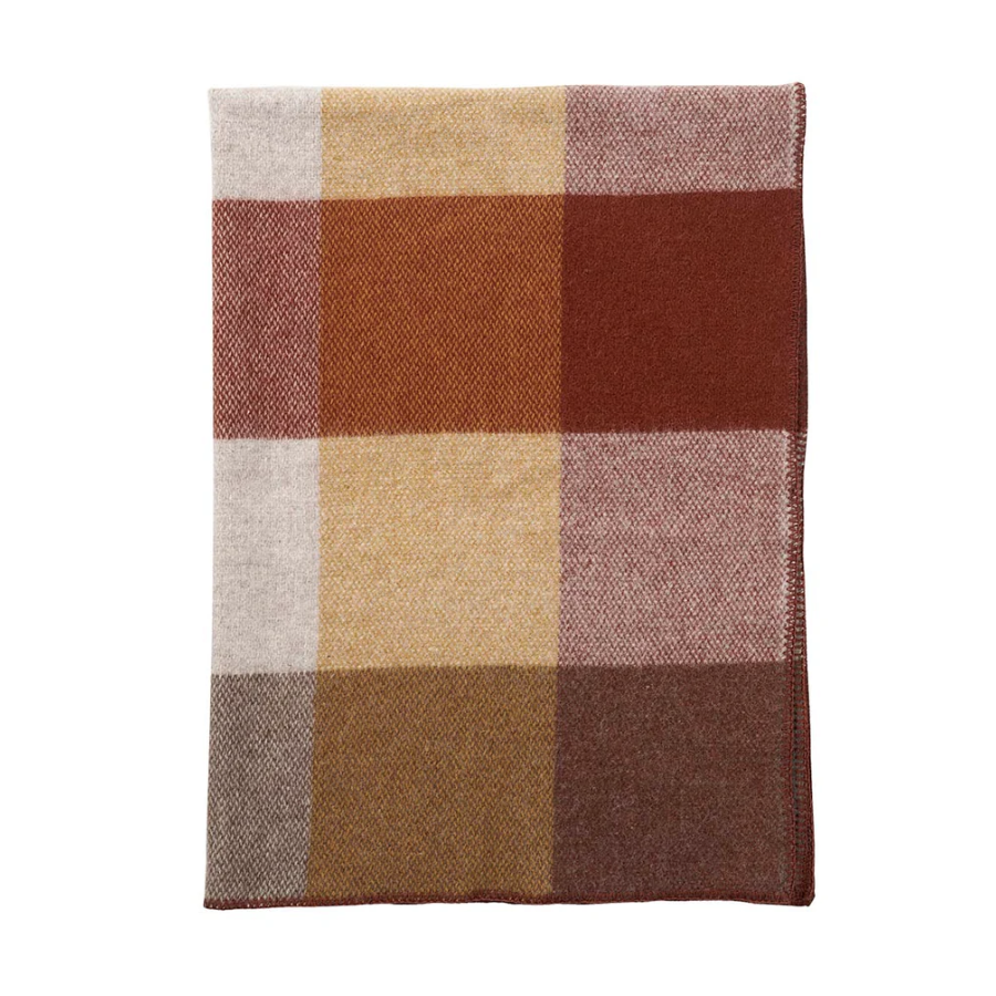 Klippan Block 100% Wool Blanket, Rust (9430791586079)