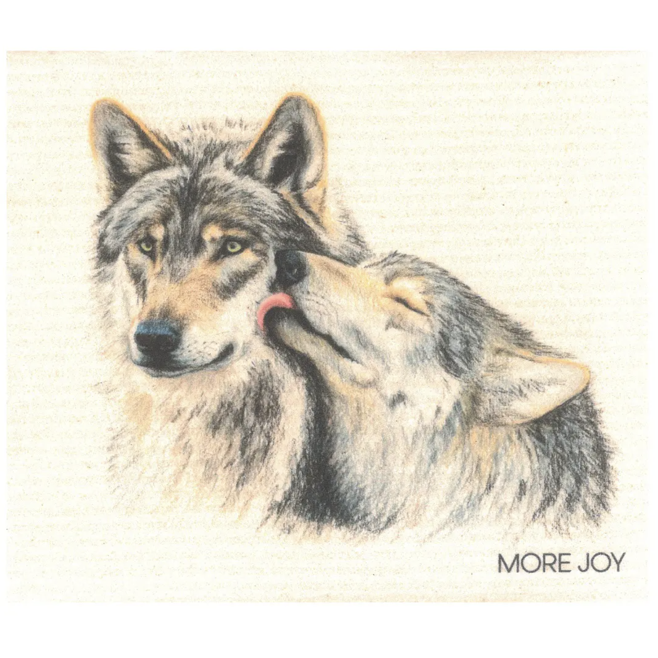 100% Biodegradable Dishcloth, Duo of Wolf (9442731589919)