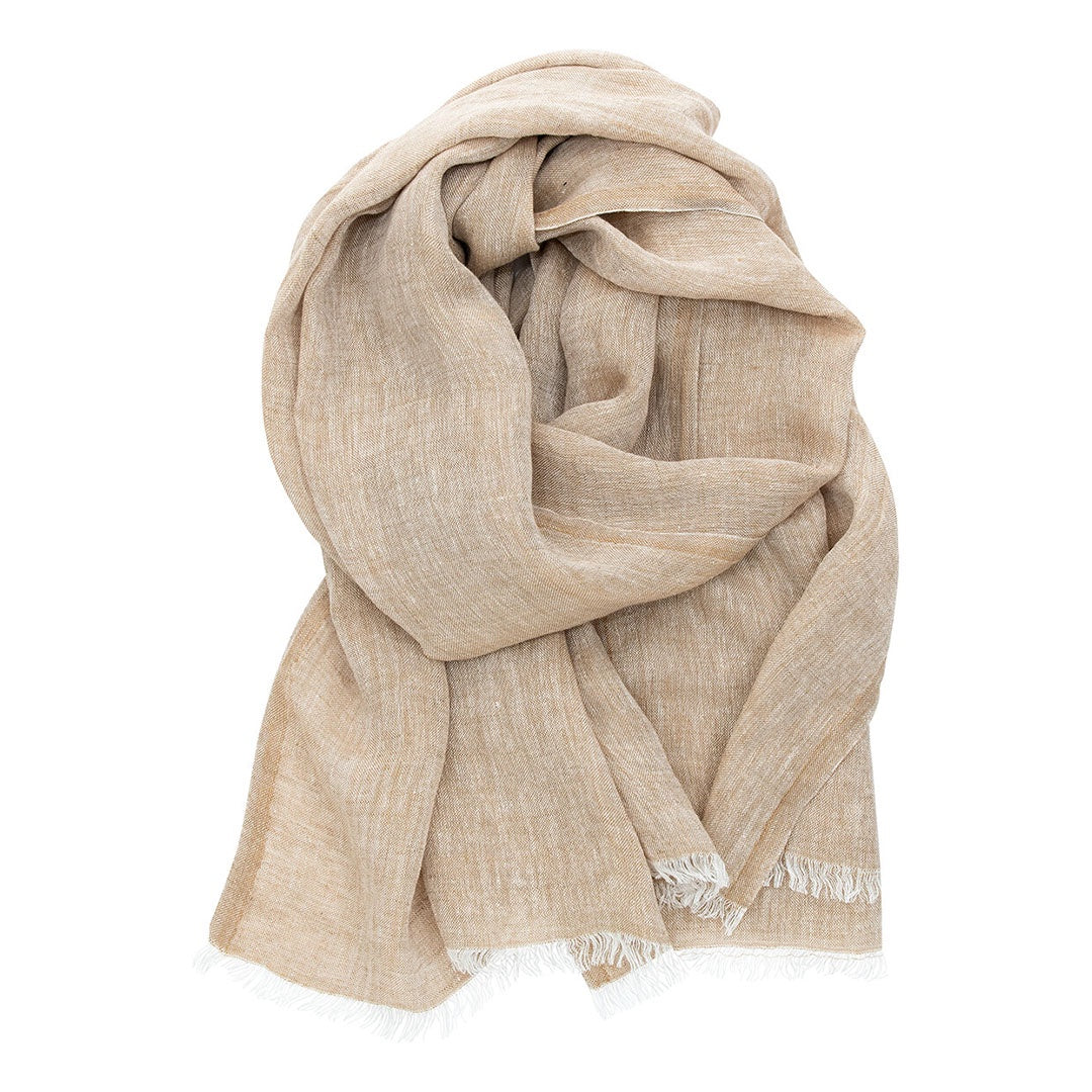 Hug Halaus Washed Linen Scarf 35x200cm, Gold (9787160494367)