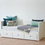 Ikea Hemnes Day-Bed with Storage including Asvang Mattress, 80x200cm x2. (8909035110687)