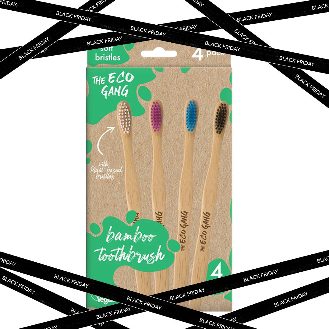 The Eco Gang Bamboo Toothbrush 4-Pack, Adults (9774554415391)