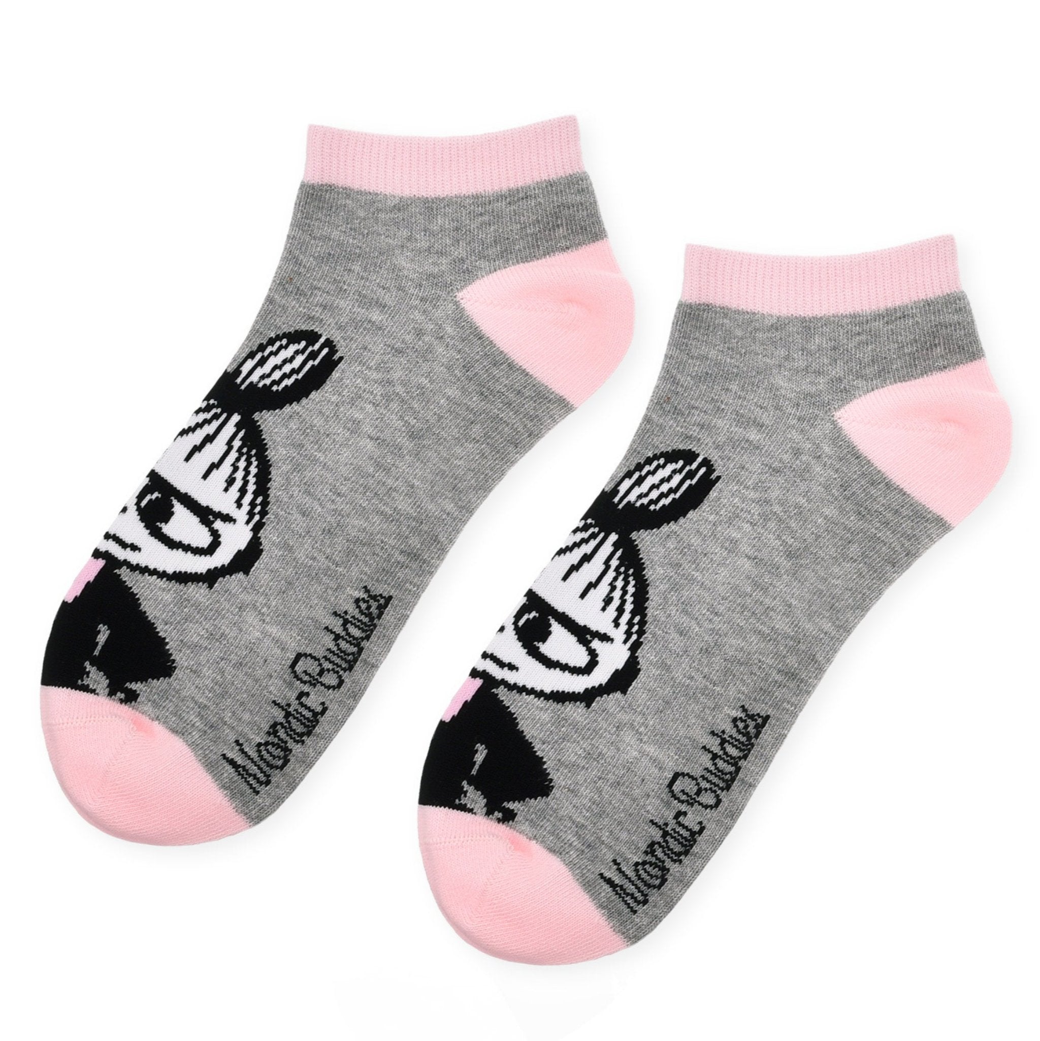 Little My Pranking Women's Ankle Socks, Grey (9536766771487)