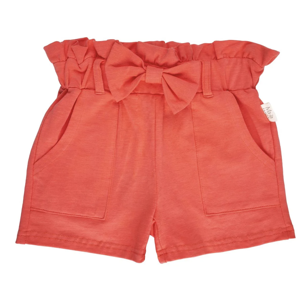 Larissa Kids Paperbag Shorts Coral (9471314166047)