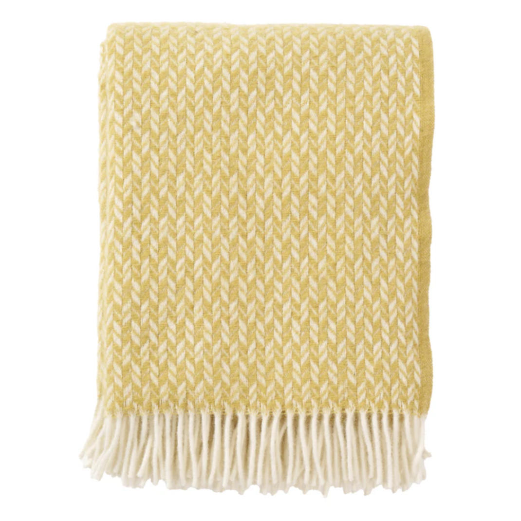 Klippan Lovik 100% Wool Throw, Straw (9431003037983)