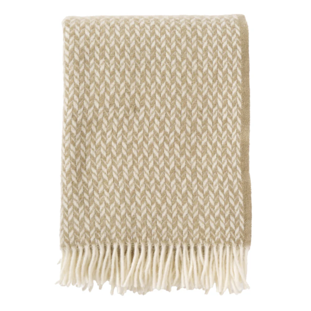 Klippan Lovik 100% Wool Throw, Beige (9431003300127)