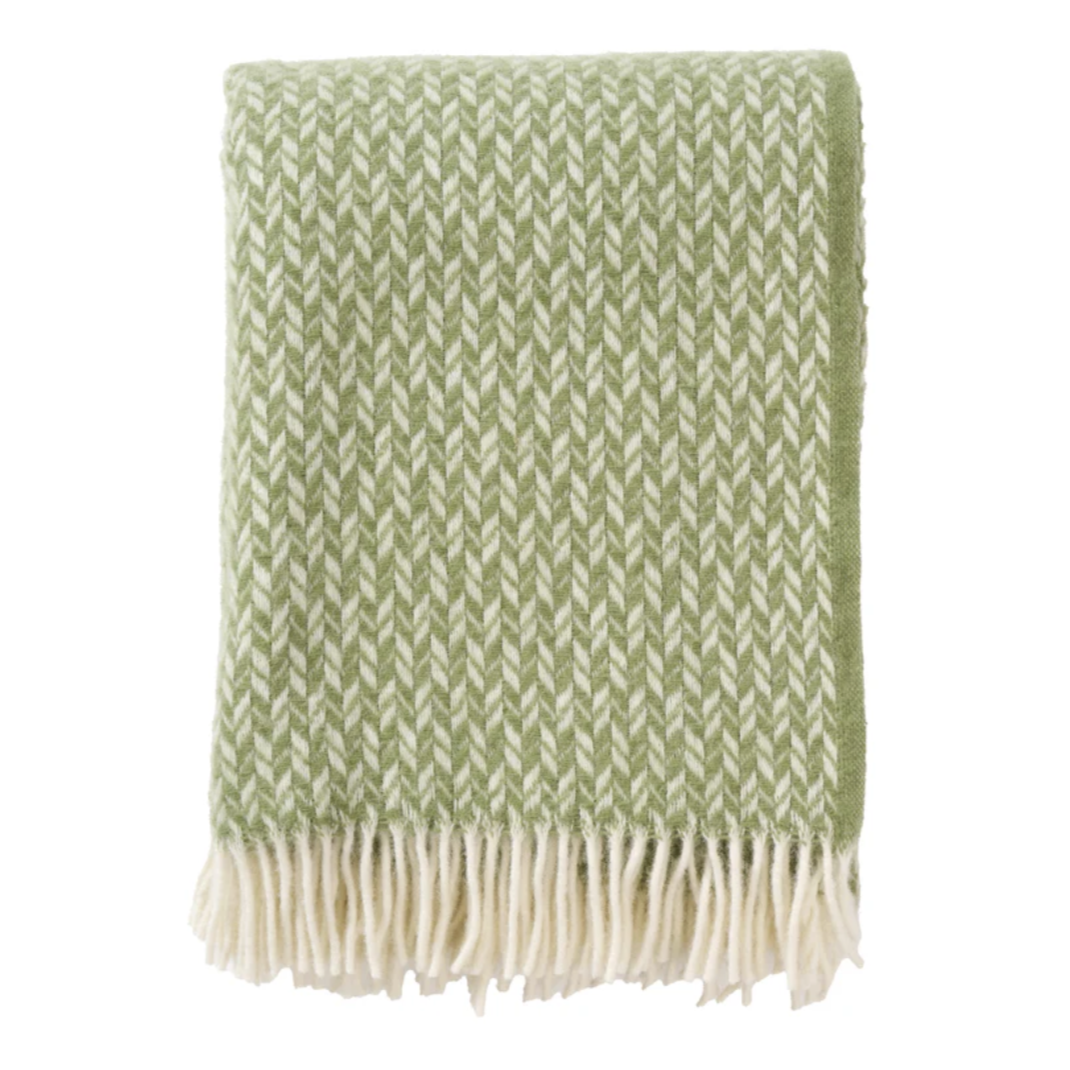 Klippan Lovik 100% Wool Throw, Green (9431002906911)