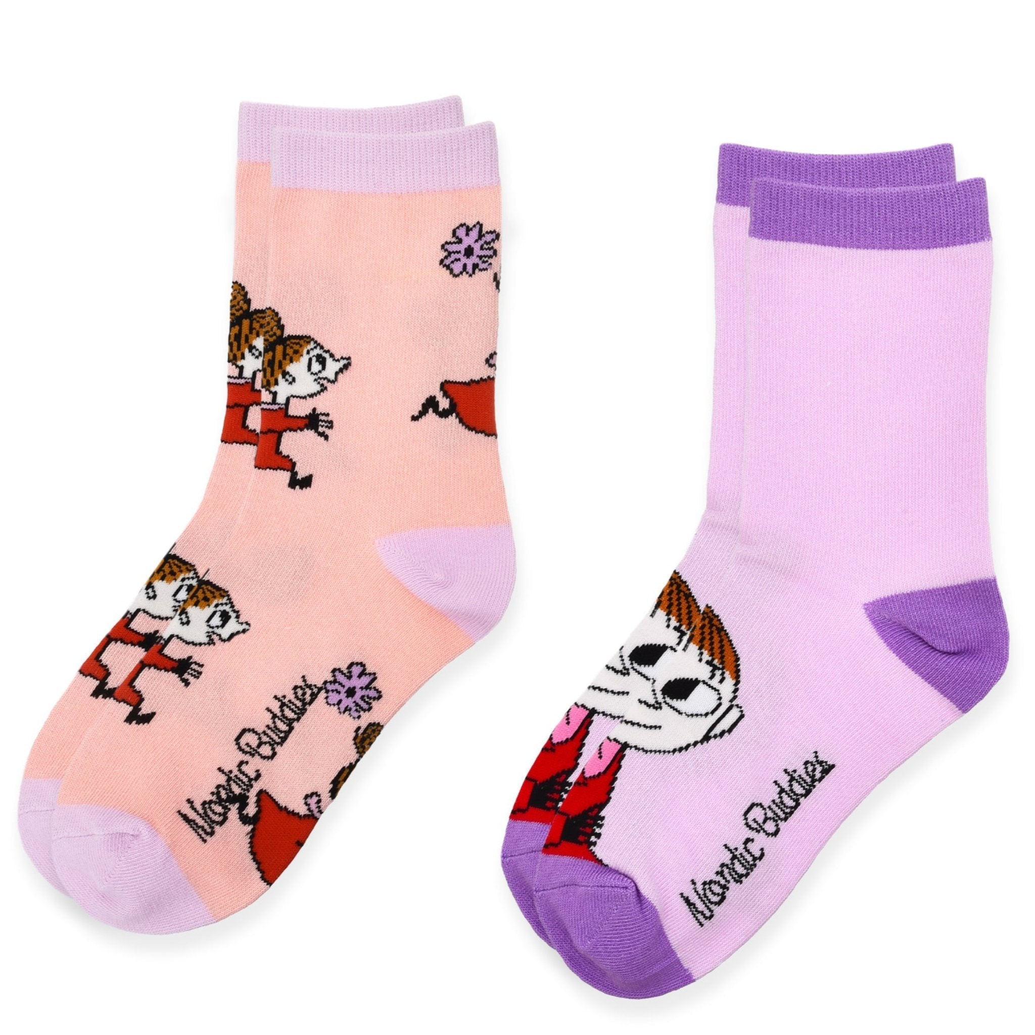 Little My Kids Socks - Double Pack, Light Peach/Lilac (9536787251487)