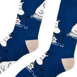 Moomintroll Fishing Men's Socks, Blue (9536182288671)