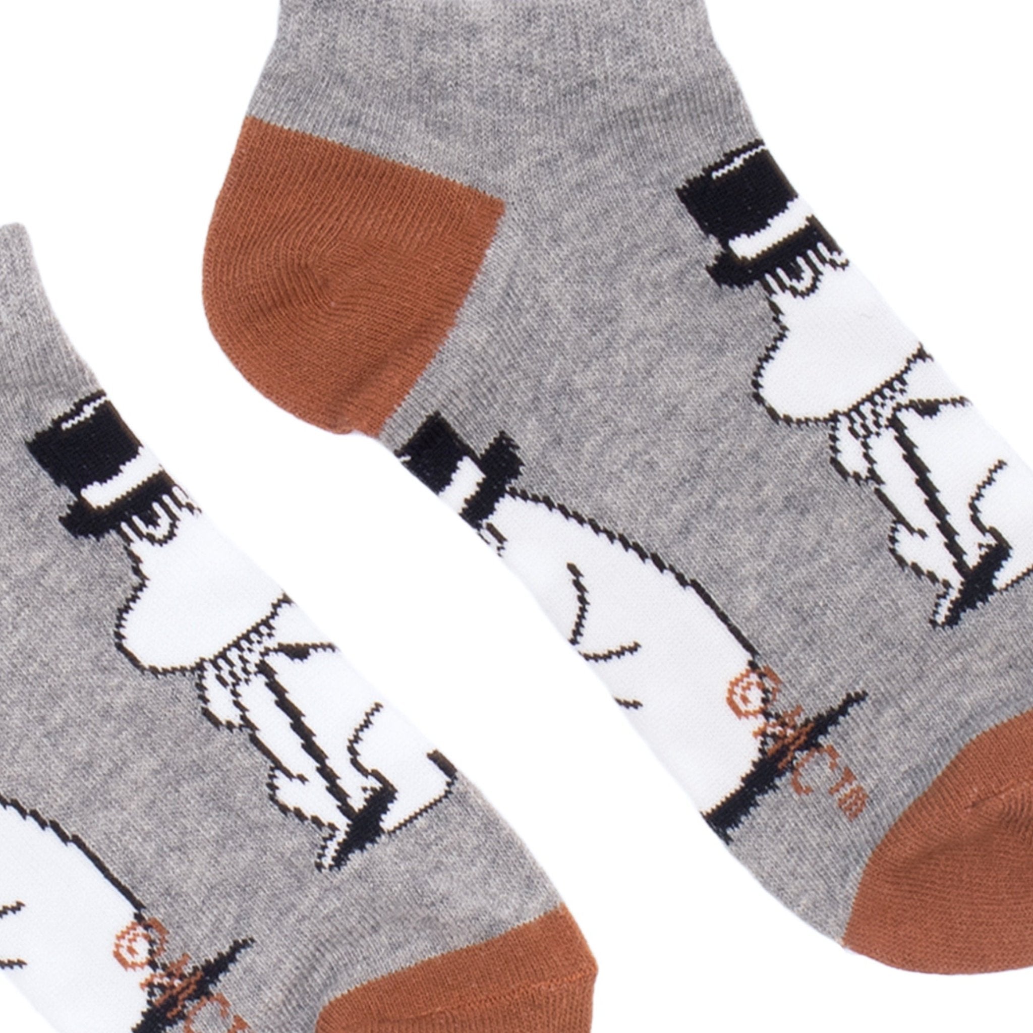 Moominpappa Wondering Men's Ankle Socks, Grey (9536751075615)