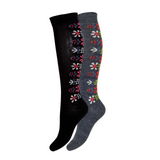 Monica Knee High Merino Socks, Black (6619555299393)