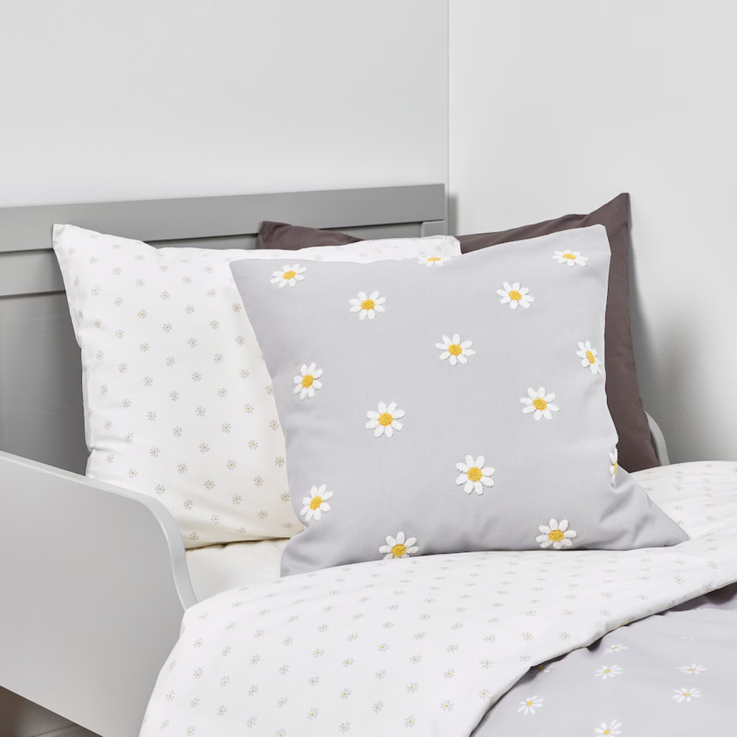 Ikea Nattslanda Cushion Cover, 50x50cm, Daisy (9489737580831)