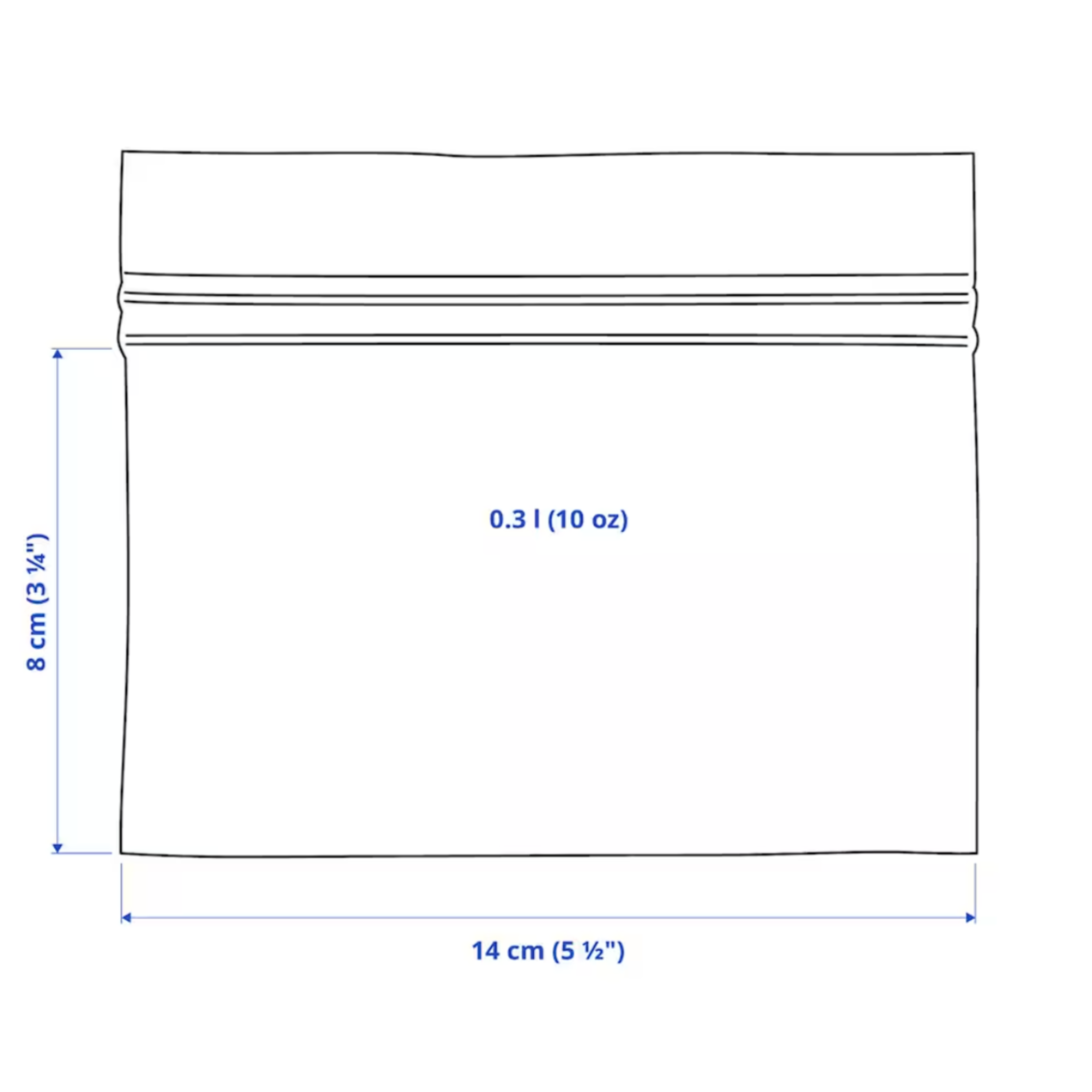 Ikea Istad Zip-Lock Bag, Green 0.3L (8774793003295)