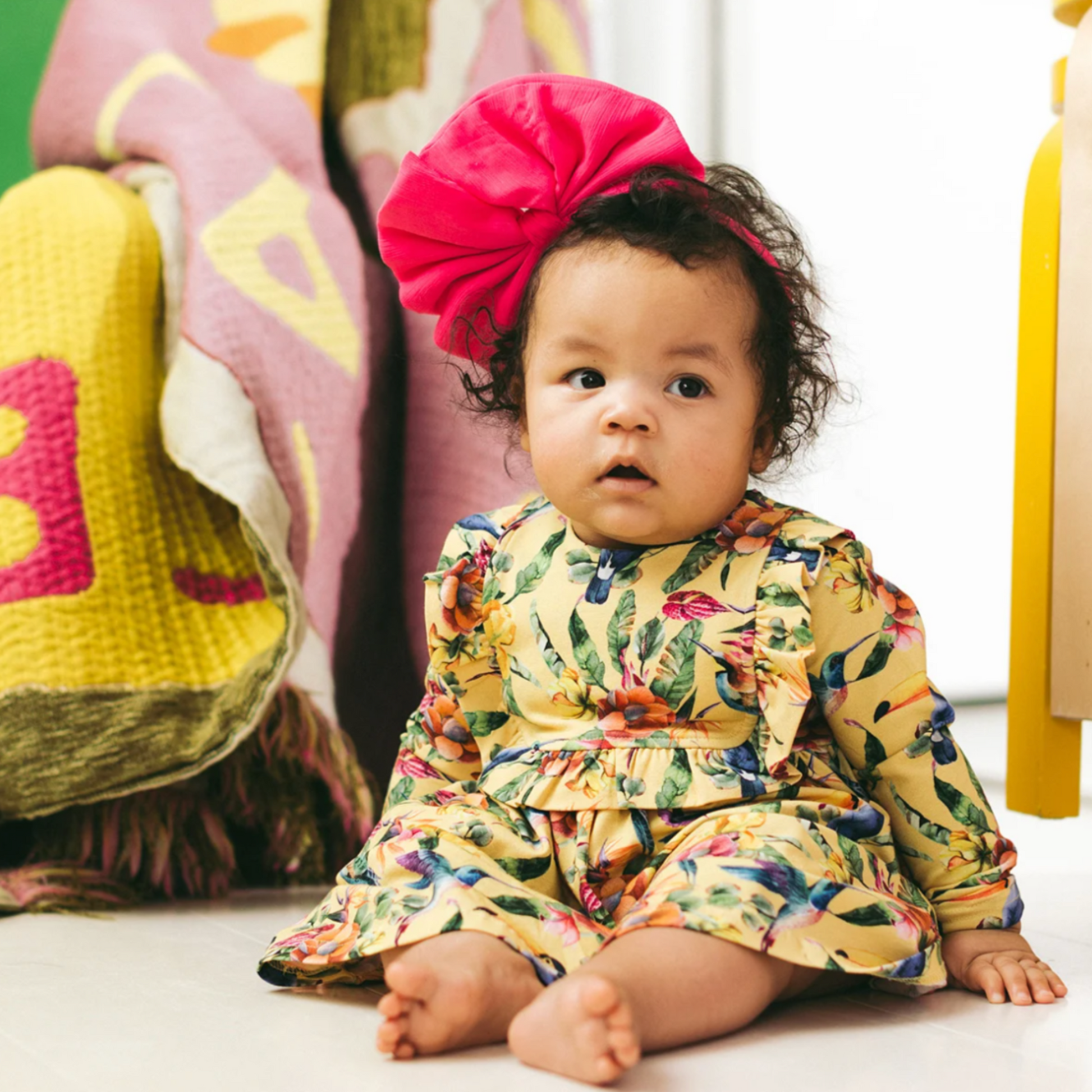 Yellow sales newborn dress