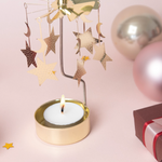 Moon and Stars Tea Light Carousel, Gold (8605499818271)