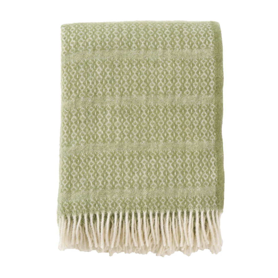 Klippan Porto 100% Wool Throw, Green (9431927259423)