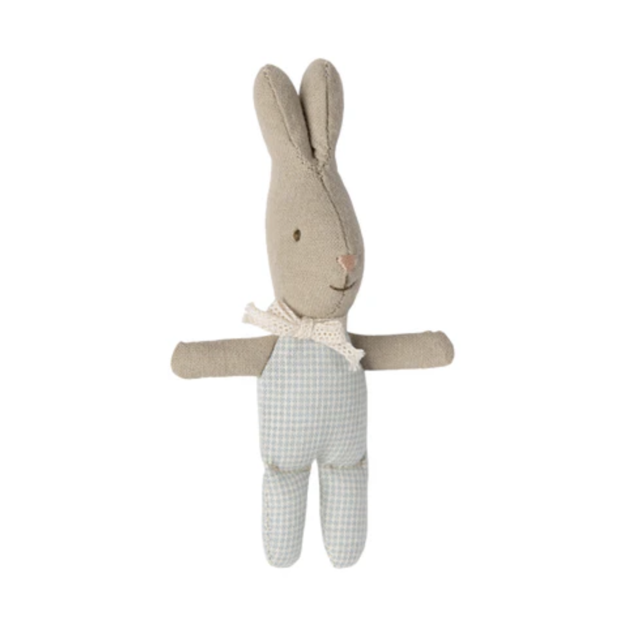 Maileg Rabbit, MY Light Blue Check (9362247123231)