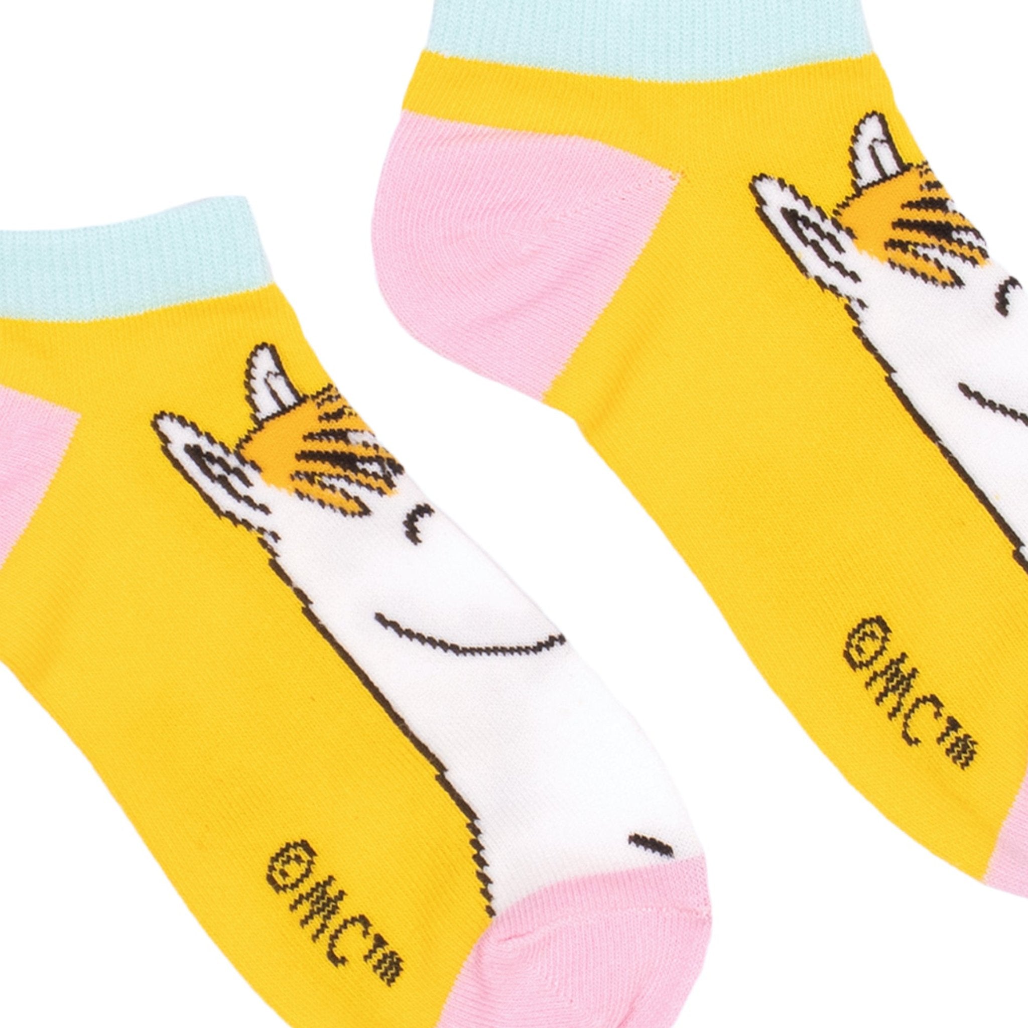 Snorkmaiden Dreaming Women's Ankle Socks, Yellow (9536790364447)