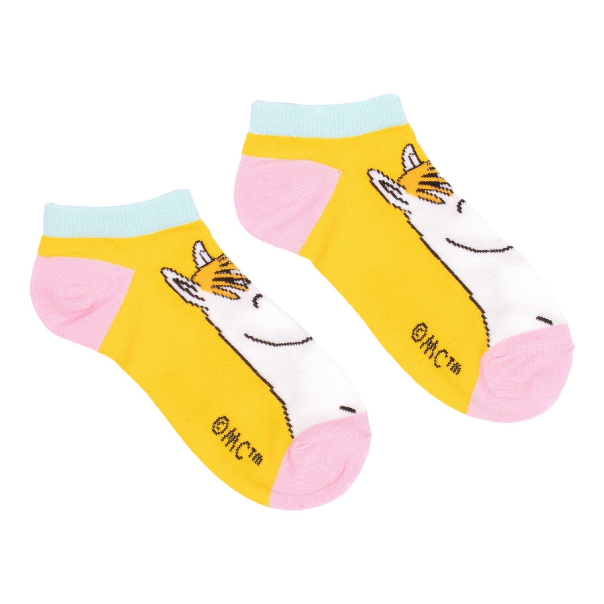 Snorkmaiden Dreaming Women's Ankle Socks, Yellow (9536790364447)