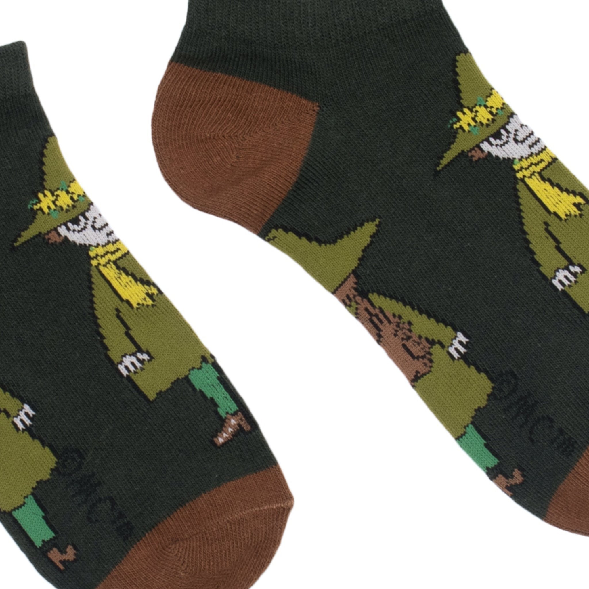 Snufkin Travelling Men's Ankle Socks, Green (9536752681247)