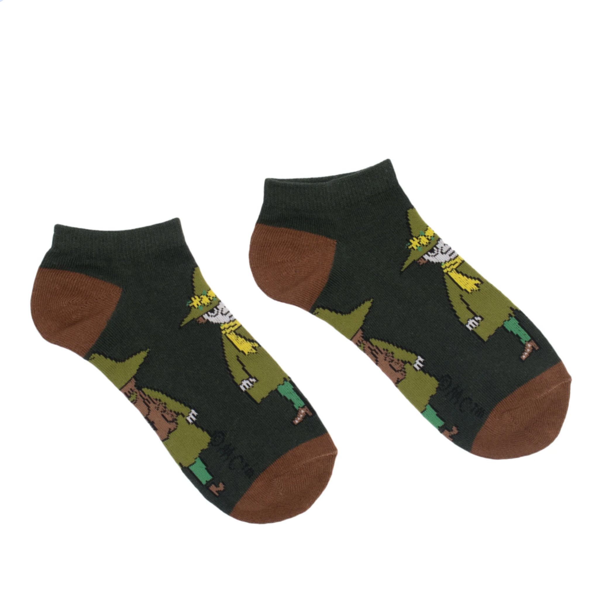 Snufkin Travelling Men's Ankle Socks, Green (9536752681247)