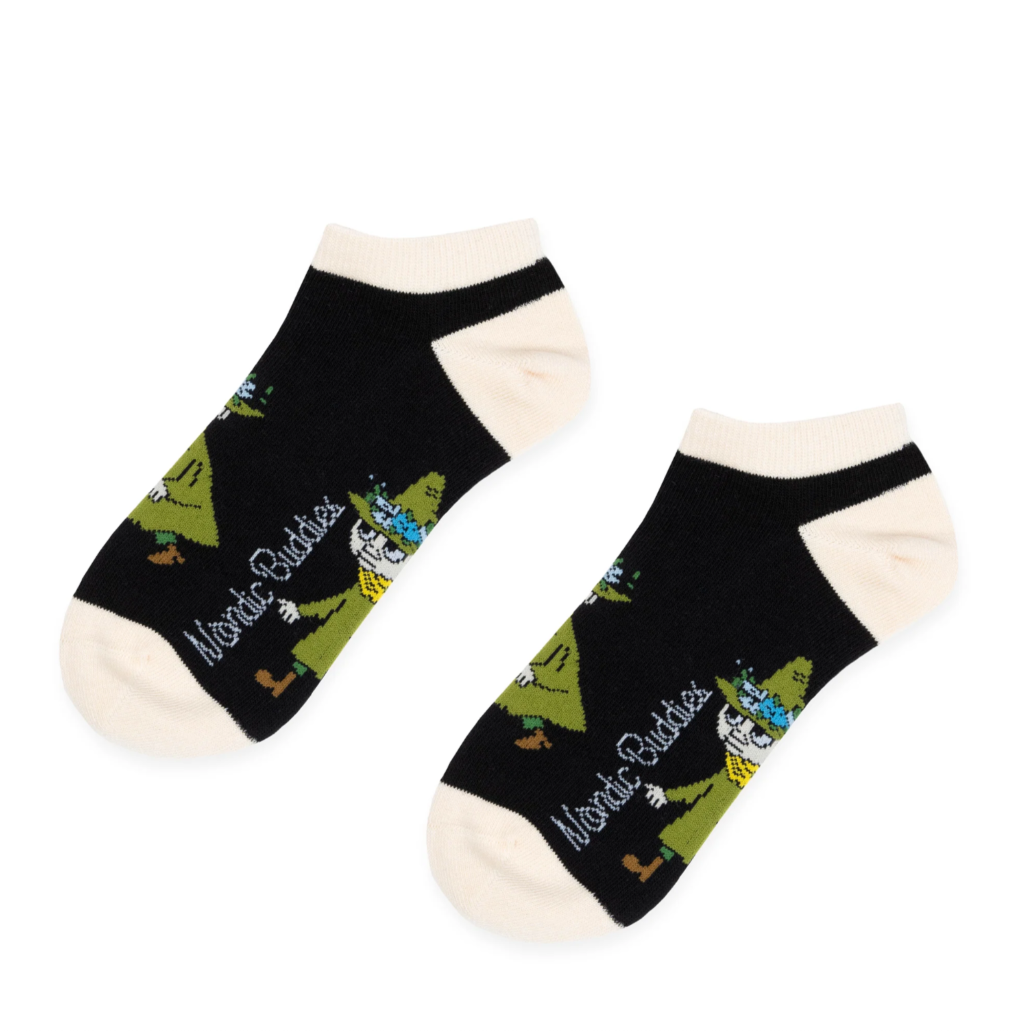 Snufkin Women's Ankle Socks, Black/Beige (9536766050591)