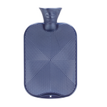 Fashy Hot Water Bottle Raised Ribbed Crystal Star Pattern 2.0 L, Navy (9085447110943)