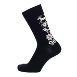 Birds Merino Socks, Black (9215832752415)