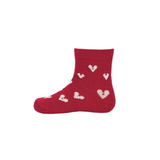 Small Hearts Baby/Kids Merino Socks, Red (9217066107167)