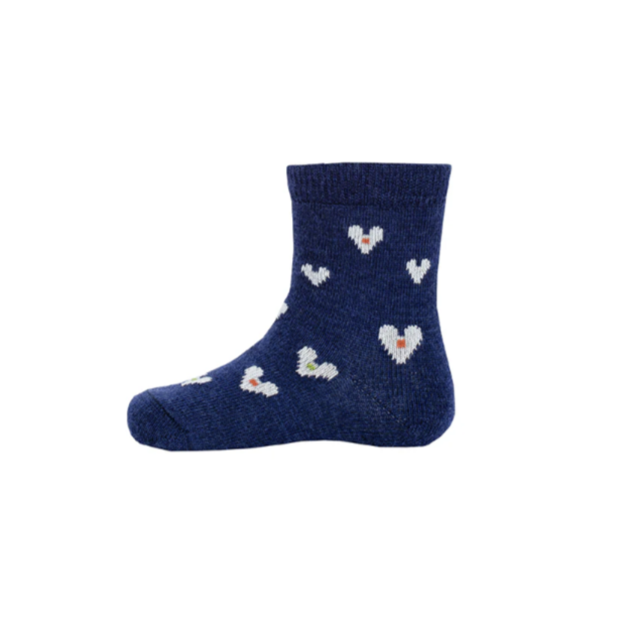 Small Hearts Baby/Kids Merino Socks, Marin Navy (9217066074399)