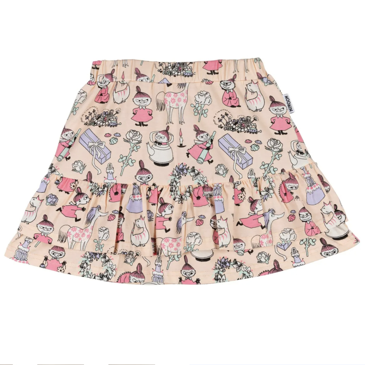 Moomin My's Party Kids Skirt, Peach (9503457542431)