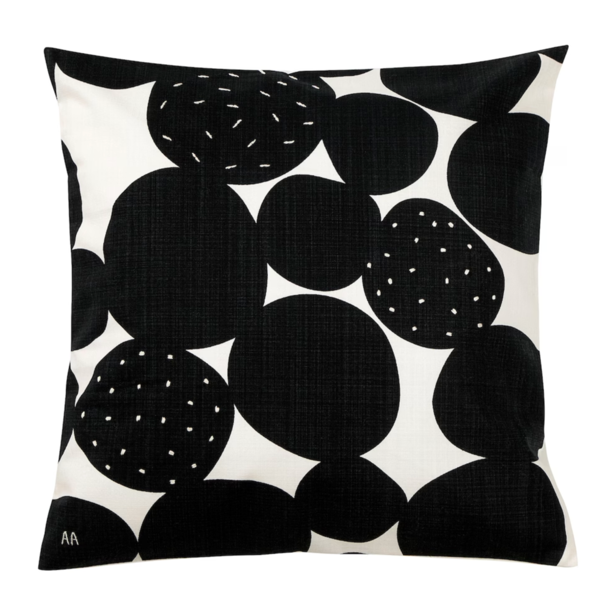 Ikea Sandsenap Cushion Cover, Black/White Handmade, 50x50cm (8254360092959)