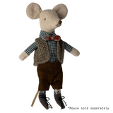 Maileg Vest, Pants and Butterfly for Grandpa Mouse PRE-ORDER eta Dec 23 (8458204053791)