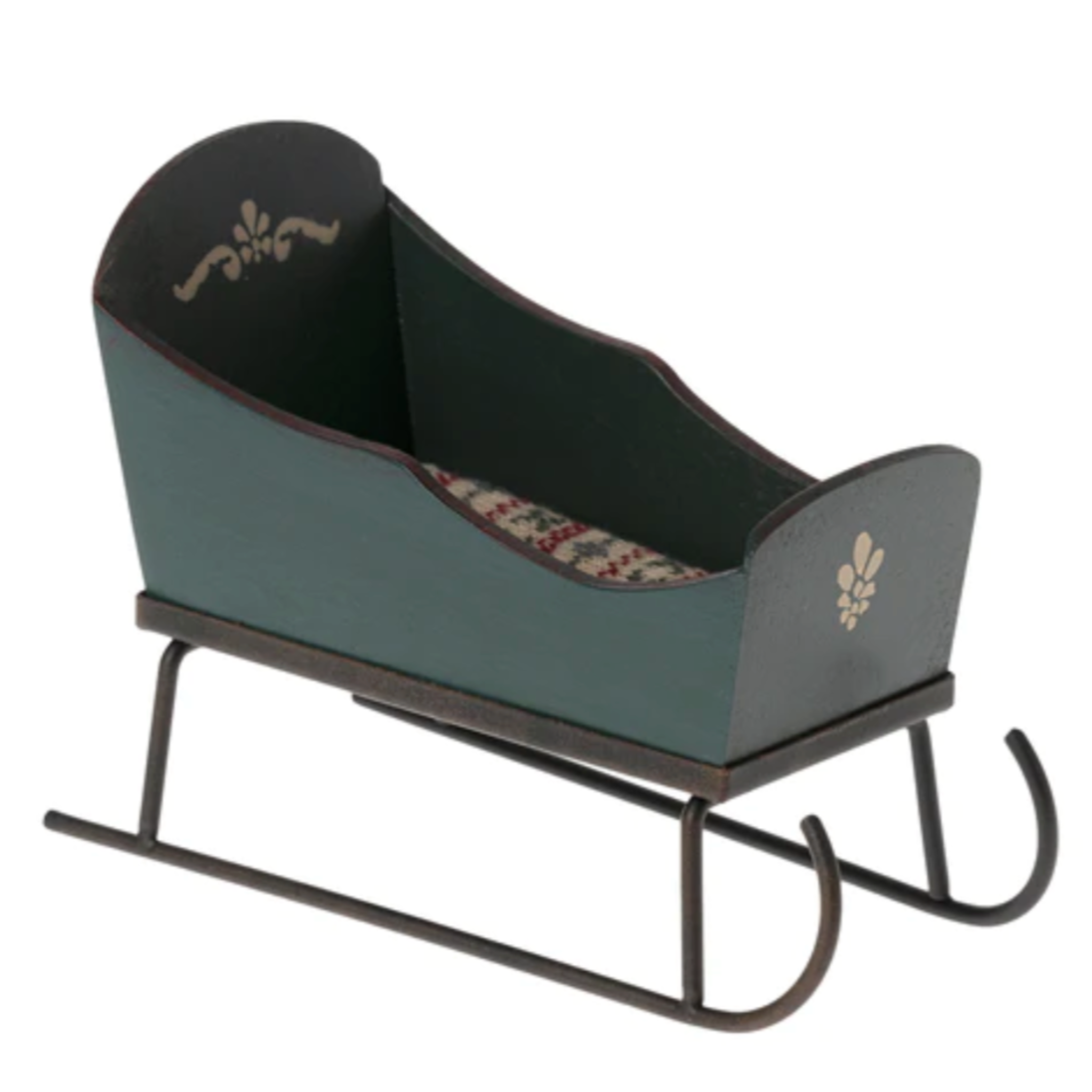 Maileg Sleigh for Mouse, Green PRE-ORDER eta Nov 23 (8048222929183)