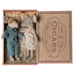 Maileg Mum & Dad Mice in Cigarbox PRE-ORDER eta Oct 23 (8528222847263)