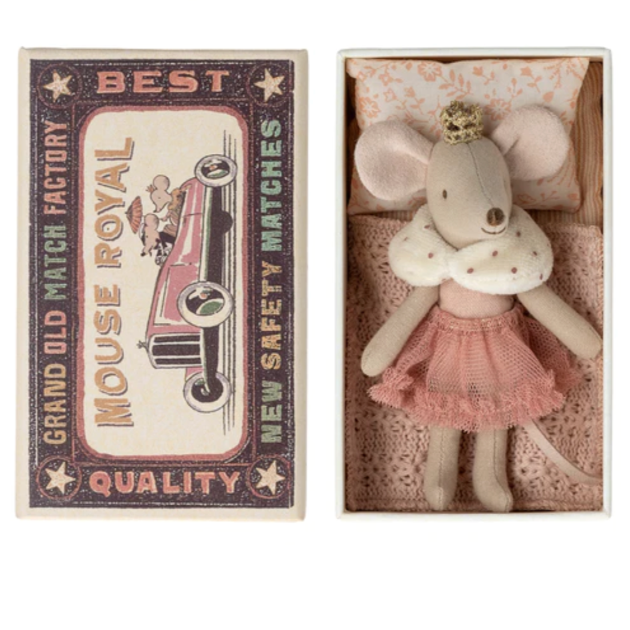 Maileg Princess Mouse, Little Sister in Matchbox PRE-ORDER eta Nov 23 (8528414081311)