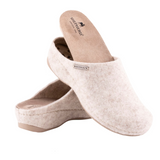 Gitte Heeled Wool Slippers, Creme (8710018105631)