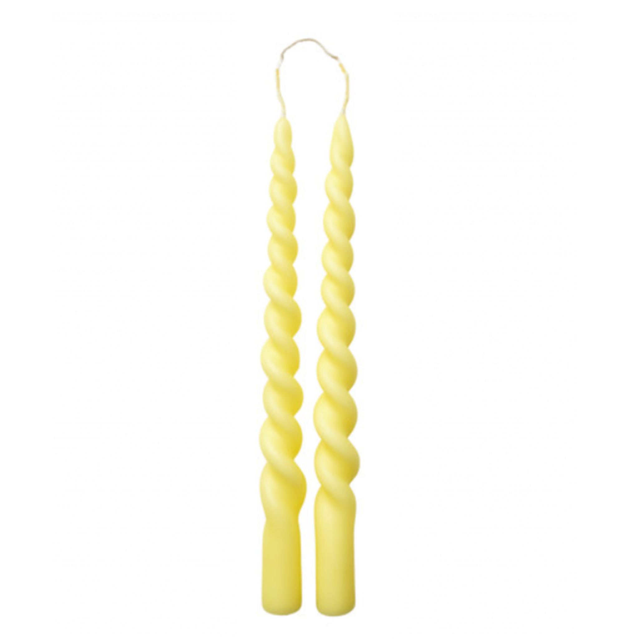 Twisted Candle 2-Pack, Light Yellow (9188447813919)