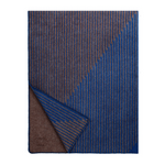 Rinne Slope 100% Wool Blanket, Blue-Brown (9190719357215)