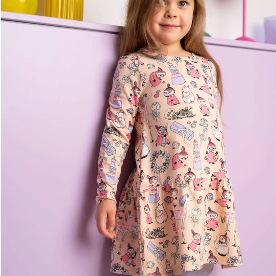 Moomin My's Party Kids Dress, Peach (9505794294047)