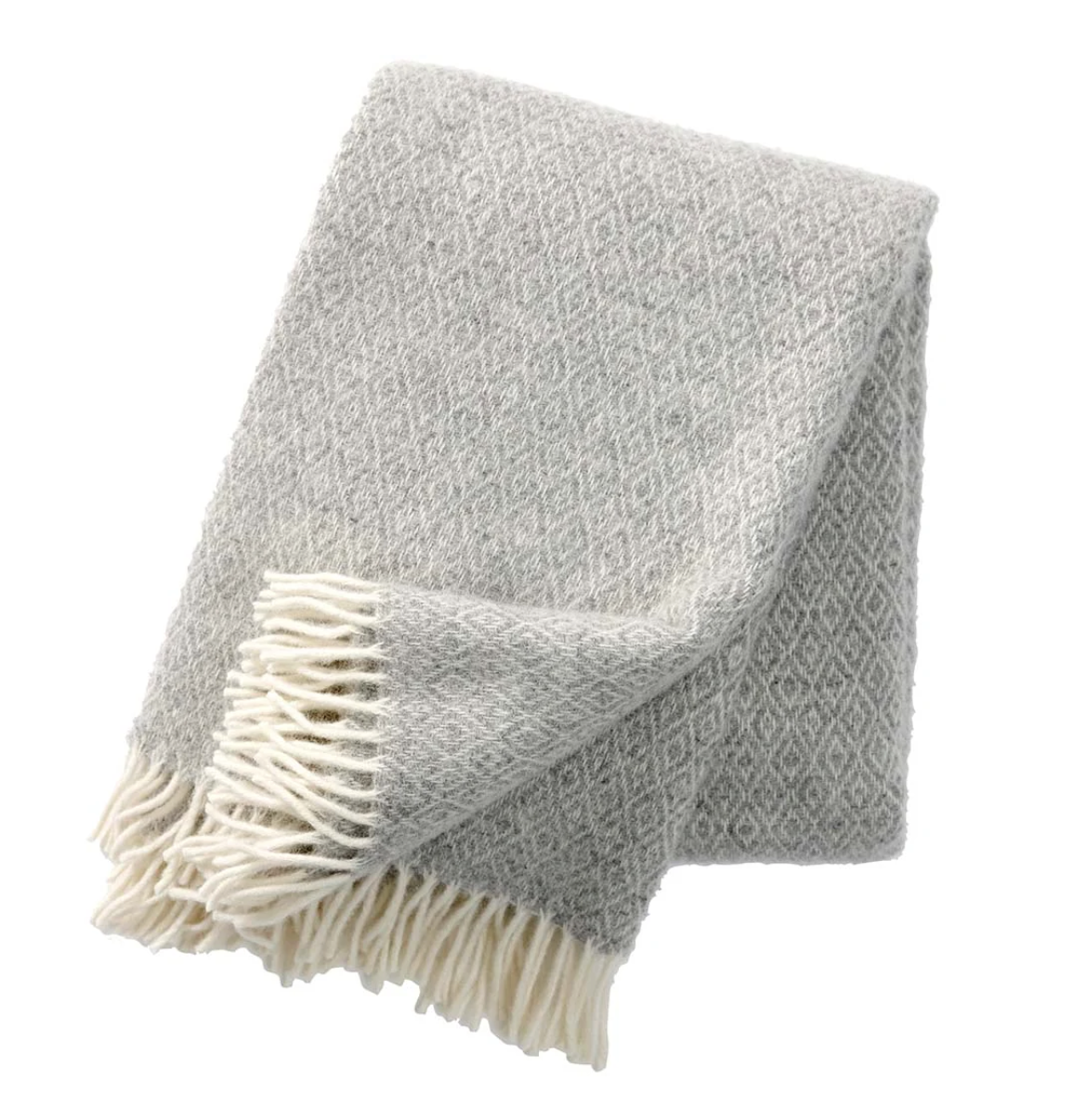 Klippan Stella 100% Wool Throw, Light Grey (9638391021855)