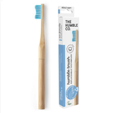 Bamboo Toothbrush with Interchangeable Head + 2x Head, Adult Blue Soft (9794233631007)