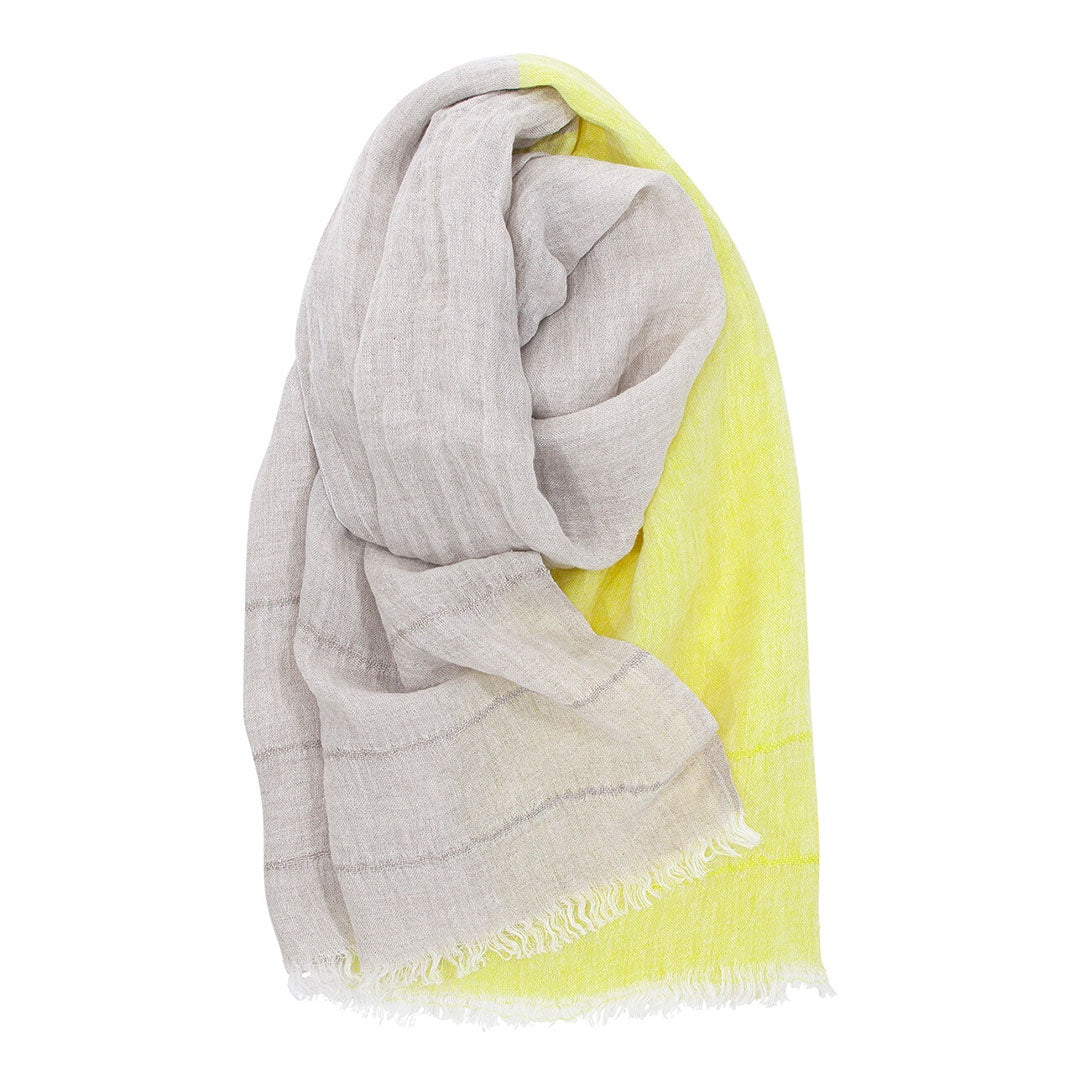 Tsavo Washed Linen Scarf 70x200cm, Linen-Yellow (9787690582303)