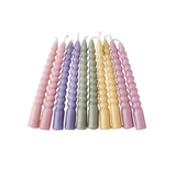 Twisted Candle 10-Pack Mini 10cm, Pastel (9447564968223)