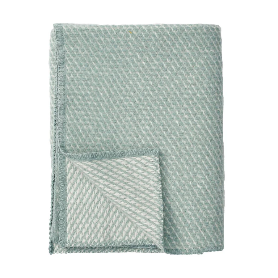 Klippan Velevt Midi 100% Wool Blanket, Duck Egg Blue (9430770123039)