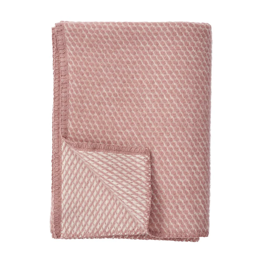 Klippan Velvet Midi 100% Wool Blanket, Old Pink (9430772220191)